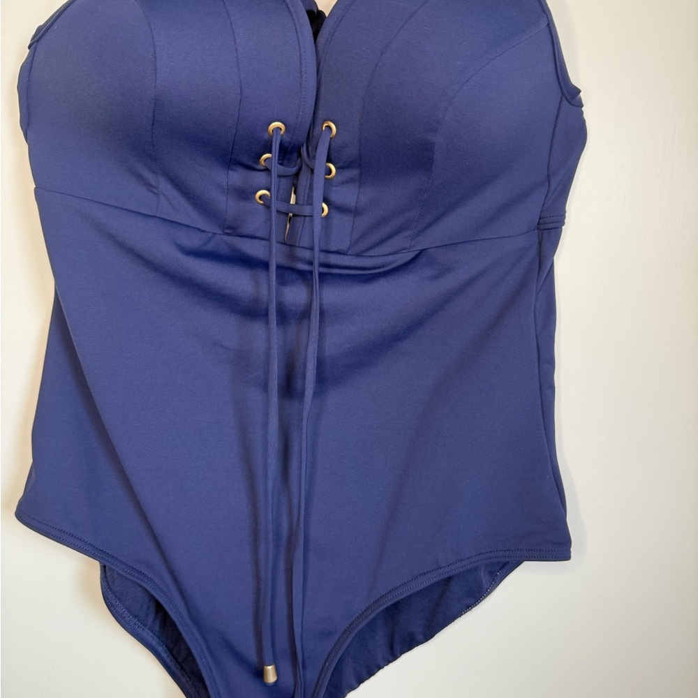 Navy Nip Tuck One Piece bathing suit